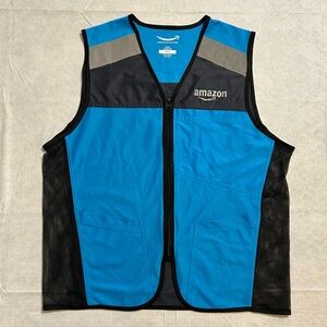 AmazonVest Blue Reflective Delivery Employee Uniform Mens XS/S AFV01U